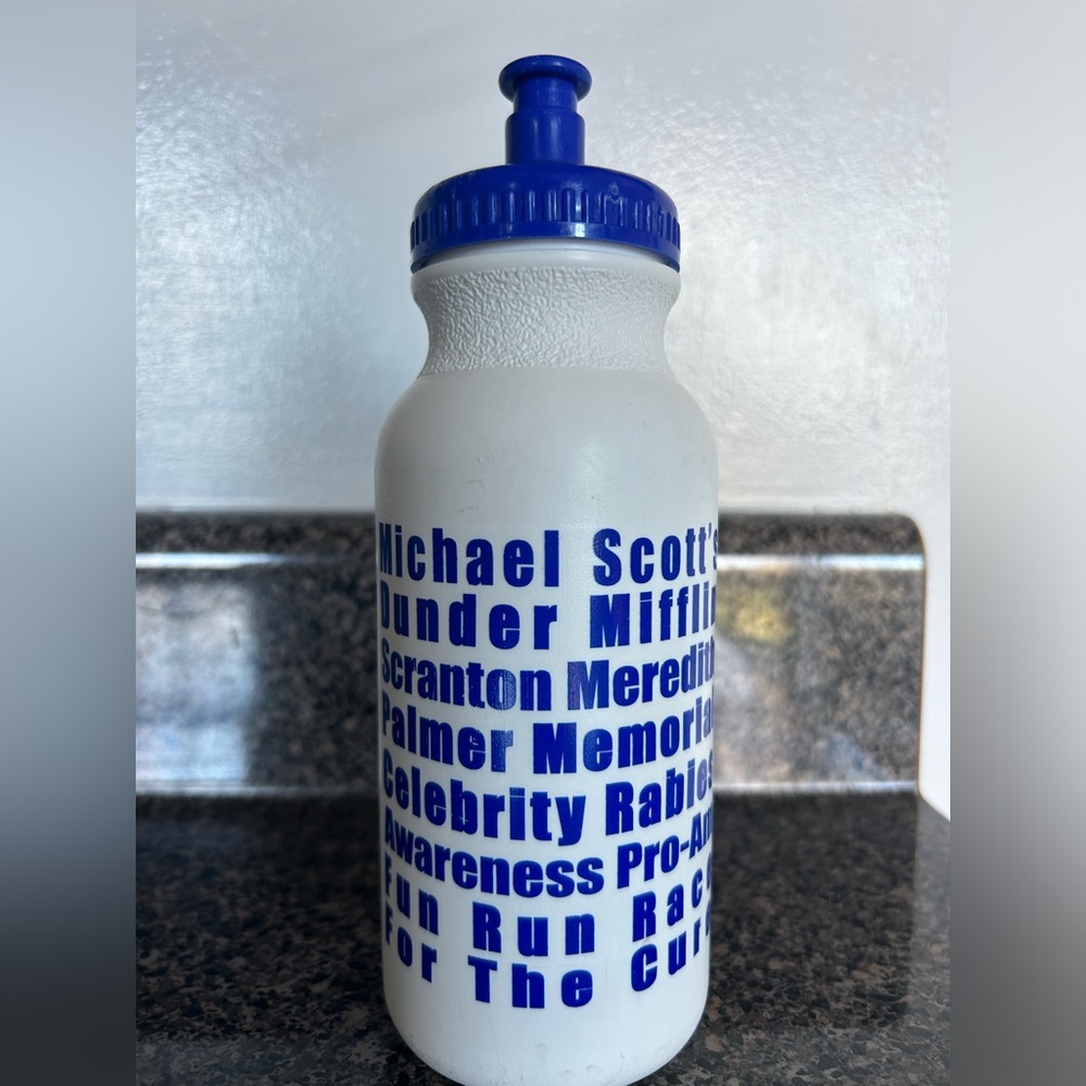 Michael Scott, the office fun run water bottle